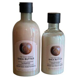 The Body Shop Shea Repair VEGAN Shampoo 13.5 oz CondItioner 8.4 oz Set NEW